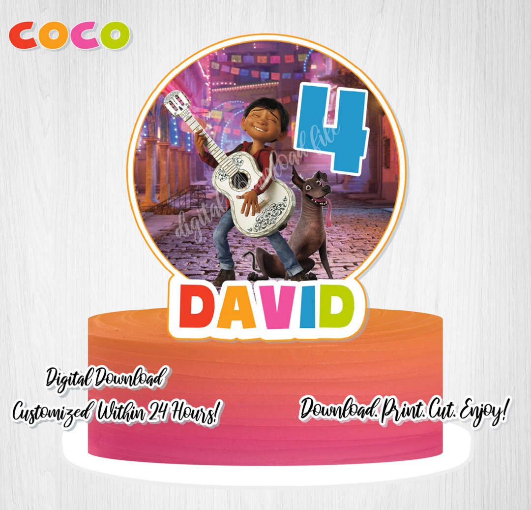 COCO Cake Topper, Coco Topper, Coco Printable Cake Topper,coco Sign ...