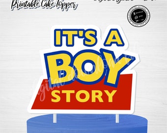 Boy Story Cake Topper: Baby Shower Sign (Digital Download)