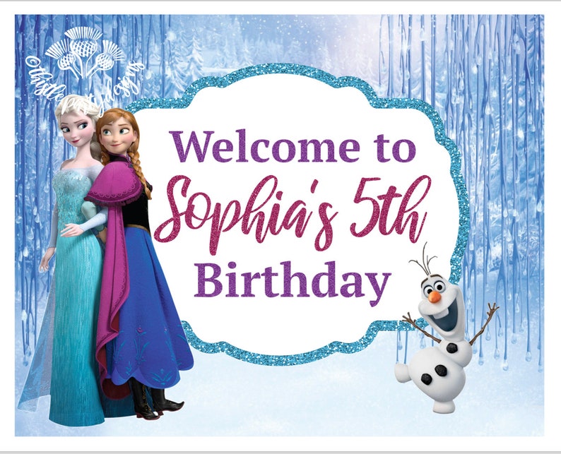 Printable FROZEN Party Sign Frozen Birthday Sign FROZEN | Etsy