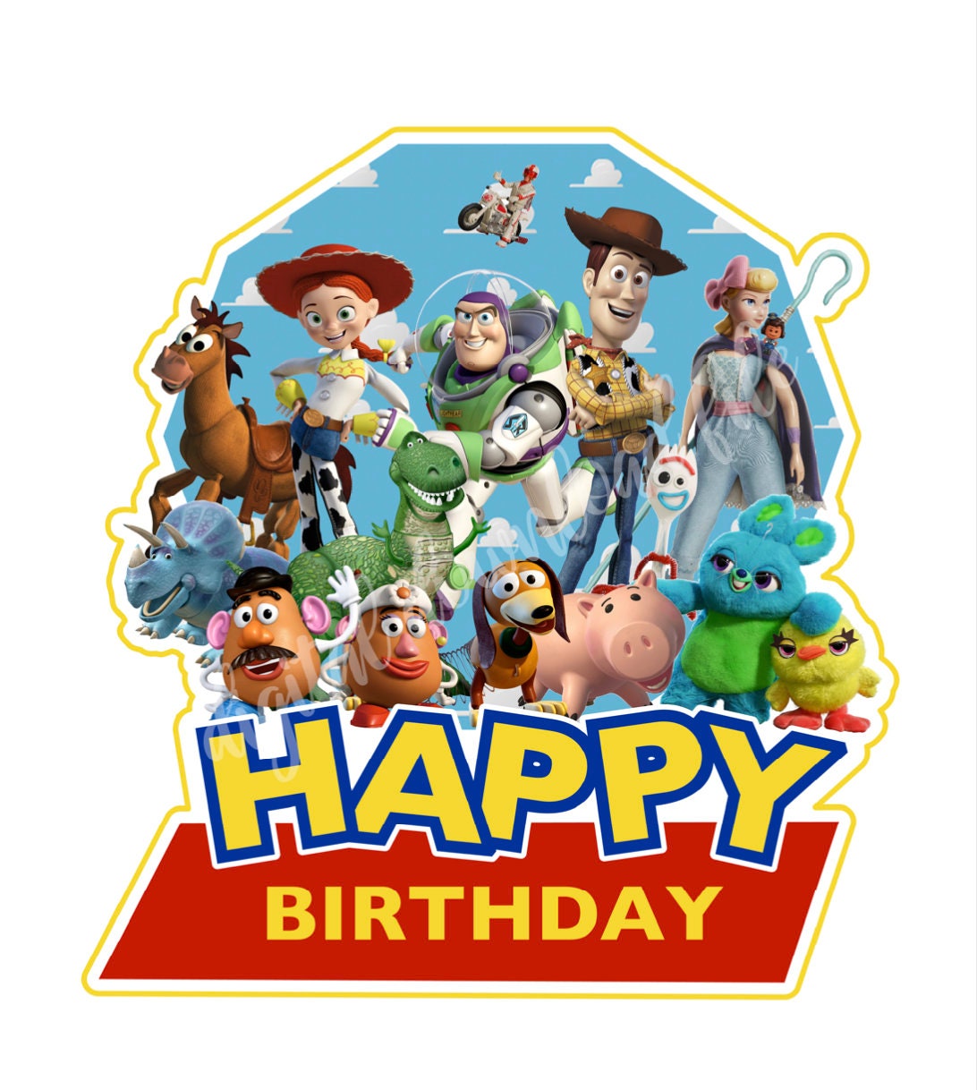 TOY STORY Cake Topper Toy Story Printable Cake Topper Toy Etsy