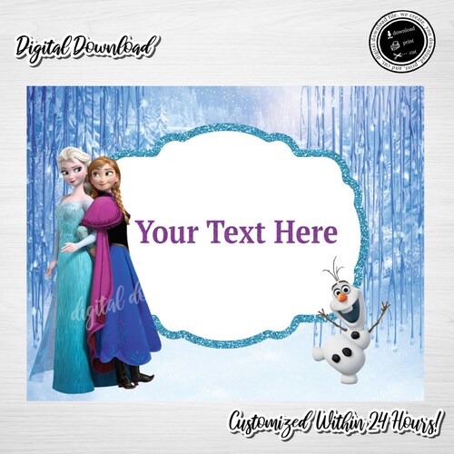 Printable FROZEN Birthday Party Sign Frozen Birthday Sign - Etsy