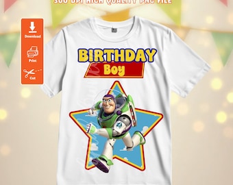Buzz Lightyear Cumpleaños Niño Planchado: Toy Story PNG (Descarga Digital)