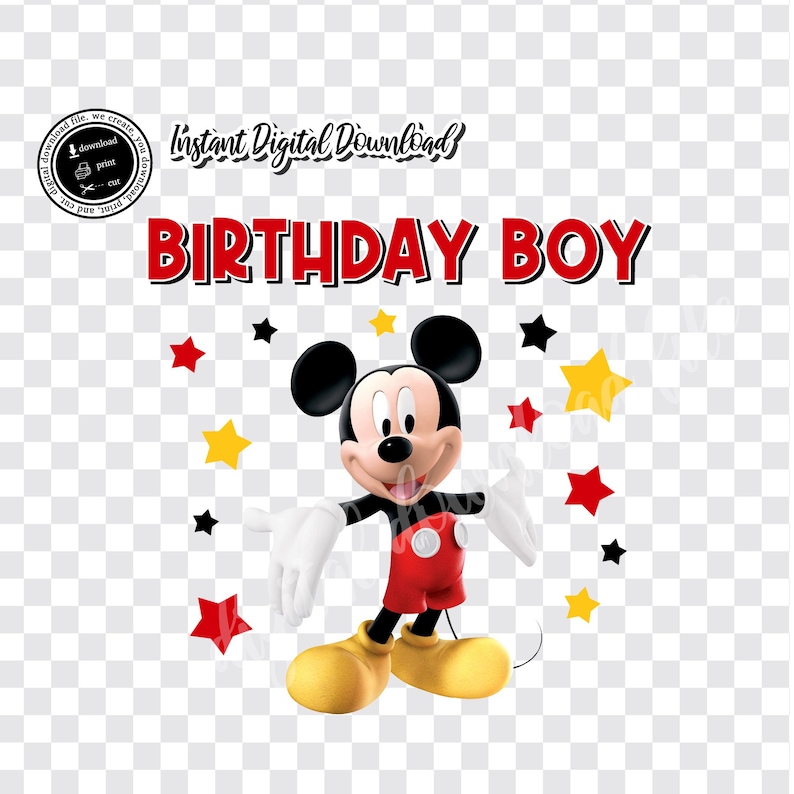 Instant Download MICKEY Mouse Iron on Image, Printable Mickey, Mickey ...