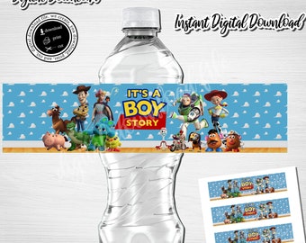 Toy Story Water Bottle Label: Boy Birthday Party (Digital Download)
