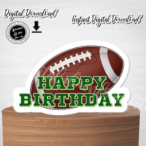 Téléchargement instantané de gâteau FOOTBALL, imprimable sur le thème du football, décoration de fête d'anniversaire de football, pièce maîtresse de football imprimable, football