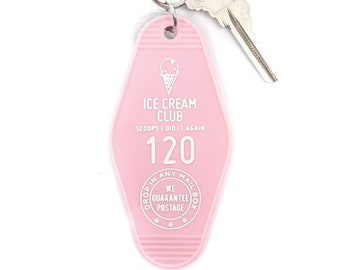 Ice Cream Club Key Tag