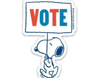 3P4 x Peanuts® - Snoopy Vote Sign Sticker