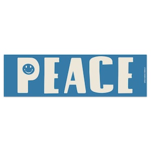 Bumper Magnet - Peace (Blue + White)