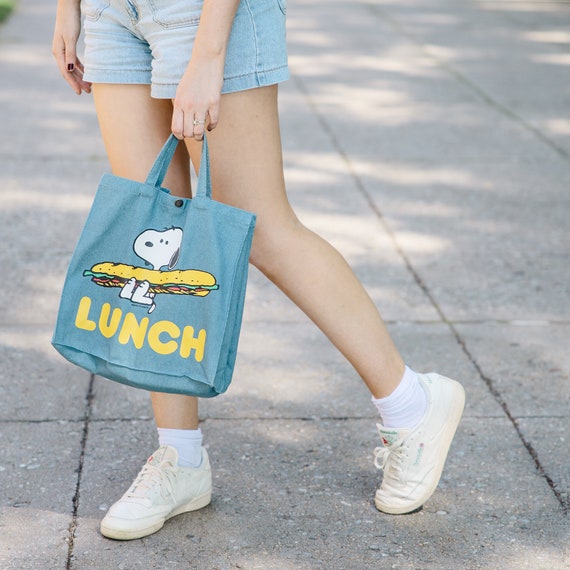 3P4 X Peanuts® - Snoopy Lunch Vintage-style Market Tote - Etsy