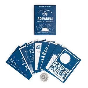 Aquarius Astrology Card Pack - Etsy