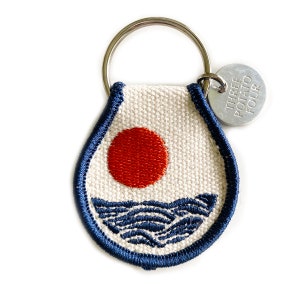 Sun and Waves Patch Keychain