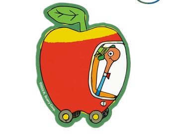 3P4 x Richard Scarry® - Apple Car Magnet