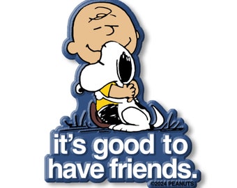 3P4 X Peanuts® Valentine - Good Friends Classic Refrigerator Magnet (Blue)