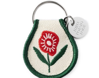 Patch Keychain - Poppy Flower