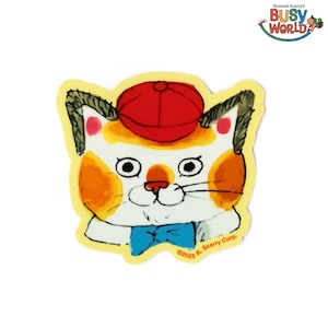 Pegatina del gato Huck de 3P4 x Richard Scarry®