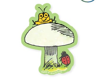 3P4 x Richard Scarry® - Goldbug Mushroom Sticker