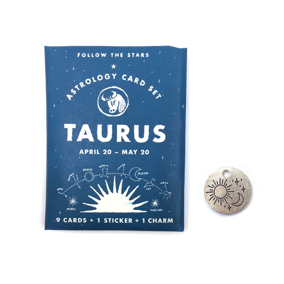 Taurus Sign Card Taurus Astrology Card Pack - Etsy
