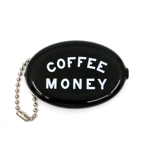 Portamonete in gomma con chiusura a pressione - Coffee Money