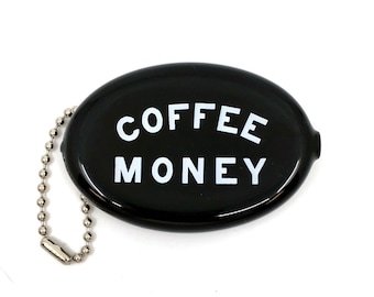Pochette en caoutchouc pour pièces de monnaie - Coffee Money
