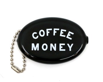 Rubber Squeeze Coin Pouch - Coffee Money