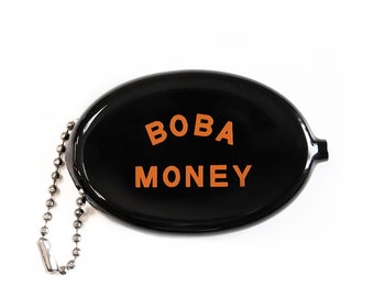 Rubber Squeeze Coin Pouch - Boba Money