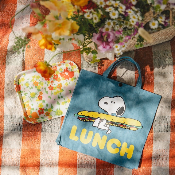 3P4 X Peanuts® - Snoopy Lunch Vintage-style Market Tote - Etsy