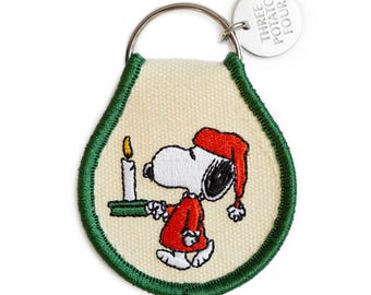 3P4 x Peanuts® Christmas - Cozy Night Snoopy Patch Keychain