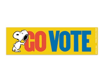 3P4 x Peanuts® - Snoopy Go Vote Bumper Magnet