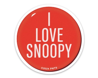 3P4 x Peanuts® Valentine Sticker - I Love Snoopy