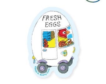 3P4 x Richard Scarry® - Egg Car Sticker