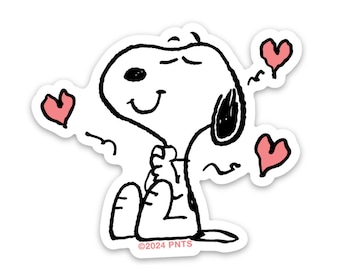 3P4 x Peanuts® Valentine Sticker - Snoopy Enamored