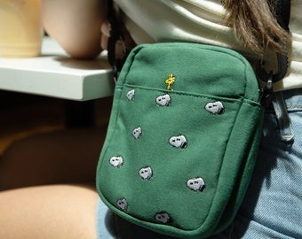3P4 X Peanuts® - Snoopy Embroidered Crossbody Bag (forest