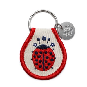 Porte-clés écusson - Coccinelle