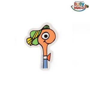 Pegatina de gusano humilde 3P4 x Richard Scarry®