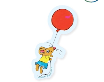 3P4 x Richard Scarry® - Mouse Balloon Sticker