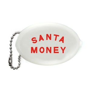 Rubber Squeeze Coin Pouch - Santa Money