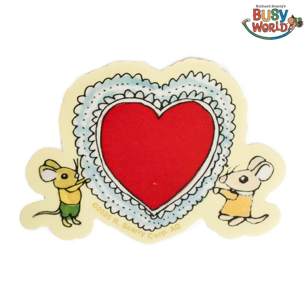 Richard Mouse 3P4 X Richard Scarry® - Mice Heart Sticker - Etsy