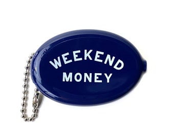 Rubber Squeeze Coin Pouch - Weekend Money