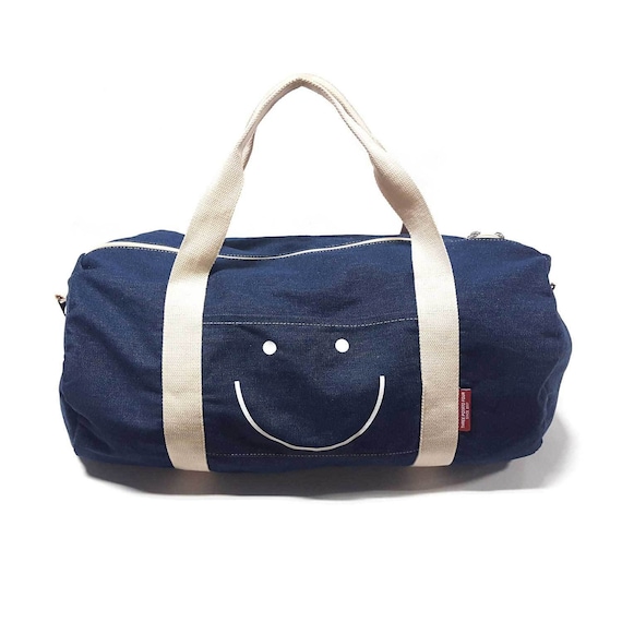 denim duffle bag