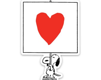 3P4 x Peanuts® Valentine Sticker - Snoopy Heart Sign