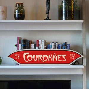 Paris Metro Sign, Couronnes Station, Vintage Decoration, Wall Art, Metro Art, Paris Art, Wooden Wall Decoration, Retro Deco