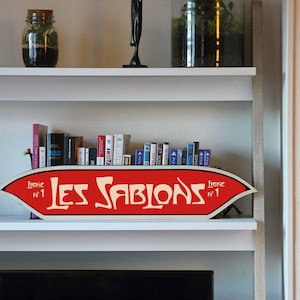 Paris Metro sign, Les Sablons Station, Vintage decoration, Wall art, Metro art, Paris art, Wooden wall decoration