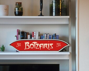 Parijs Metro Sign, Botzaris Station, Vintage Decoratie, Wall Art, Metro Art, Parijs Art, Houten Wanddecoratie, Parijs teken