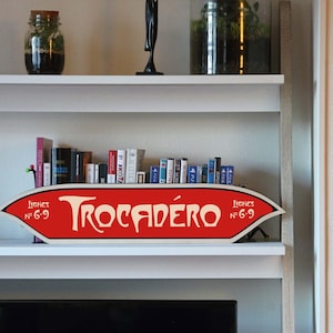 Paris Metro Sign, Trocadero Station, Vintage Decoration, Wall Art, Metro Art, Paris Art, Wooden Wall Decoration, Paris sign