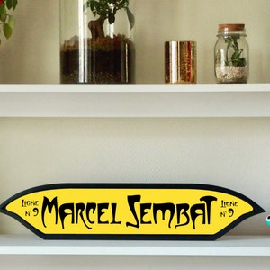 Paris Metro Sign, Marcel Sembat Station, Vintage Decoration, Wall Art, Metro Art, Paris Art, Wooden Wall Decoration