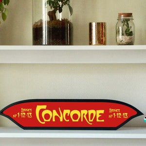 Parijs Metro Sign, Concorde Station, Vintage Decoratie, Kunst aan de muur, Metro Art, Parijs Art, Houten Wanddecoratie, Retro Deco