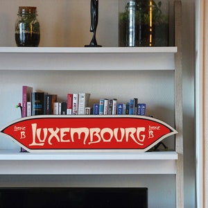 Parijs Metro teken, Luxemburg Station, Vintage decoratie, Kunst aan de muur, Metro kunst, Parijs kunst, Houten wanddecoratie, Parijs teken