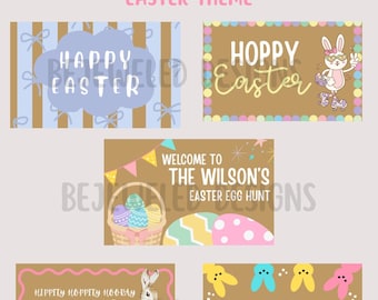 Plantilla de banner digital de Pascua / Banner de Pascua / Plantilla de banner / Plantilla de banner de Pascua / Banners de Canva / Decoración de Pascua / Ideas de Pascua