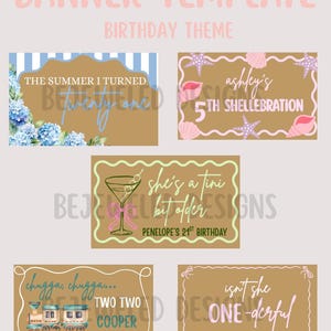 Digitale bannersjabloon verjaardag | Verjaardagsbanner | Sjabloon voor spandoek | Sjabloon voor spandoek Tini Bit ouder | Canvasbanners | The Summer I Turned
