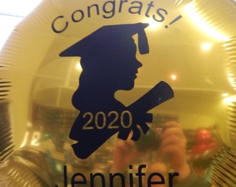 Graduation Decoration, 2025 Graduation Balloon, Female Graduate Personalized Balloon